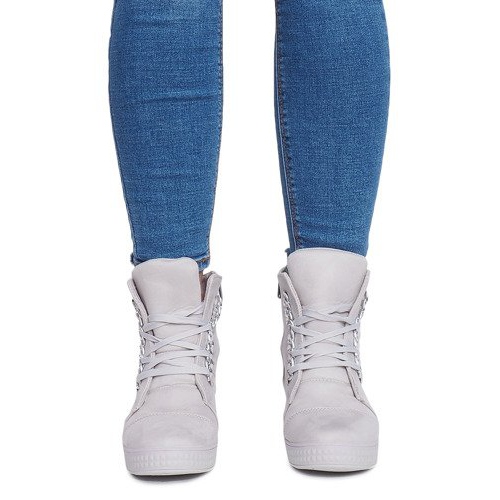 Klínové tenisky 1867 šedé šedá 2