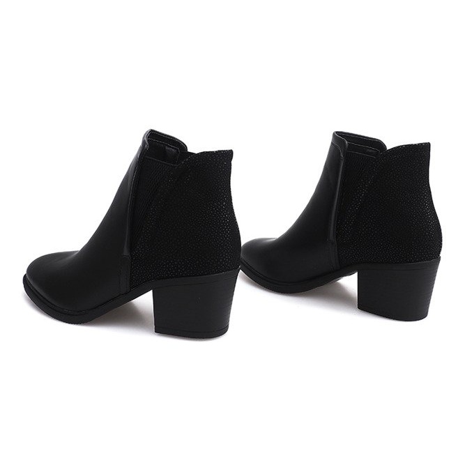 Boty na sloupku s gumou K77 Black černá 1