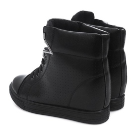 Klínové tenisky 2932-1 černé černý 2