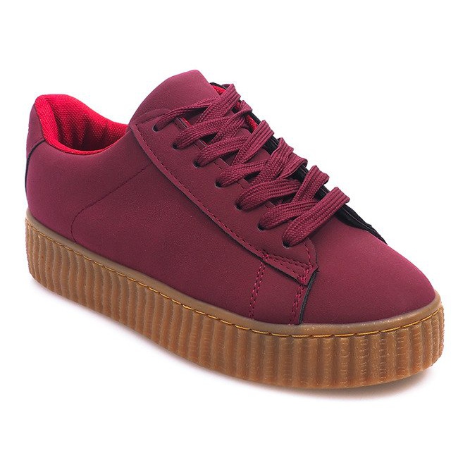 Creepers boty na červené platformě AM-1101 červený 2