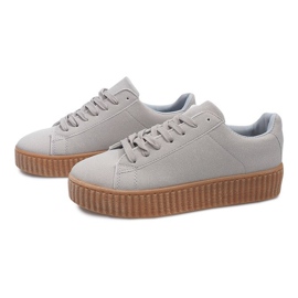 Boty Creepers na platformě AM-1101 šedá 1