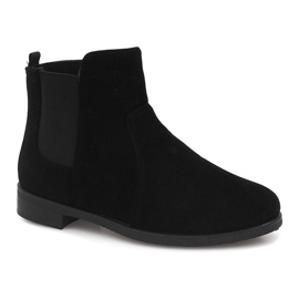 Suede Booties Jodhpur FC-P07 Black černý 1