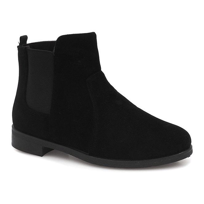 Suede Booties Jodhpur FC-P07 Black černý 1