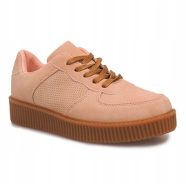Creepers boty na nahé platformě HBK1015 béžový 1