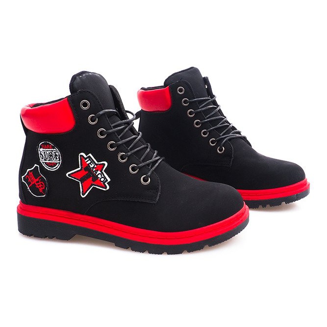 Zateplené kozačky SJ1679-1 černé černá 2