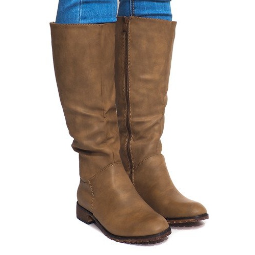 Vysoké teplé boty BL2830 Khaki zelený 1