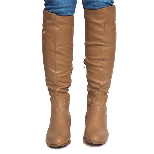 Vysoké izolované boty X453-14 Béžová béžový 2