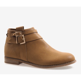 Prolamované boty se zipem H208 Béžová béžový 1