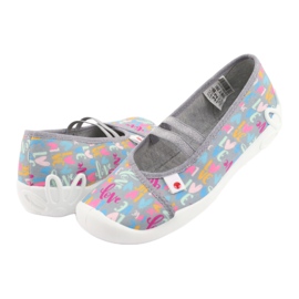 Dětská obuv Befado 116Y261 modrý růžový šedá zelená žlutá 4