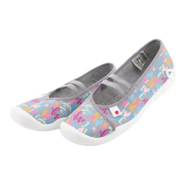 Dětská obuv Befado 116Y261 modrý růžový šedá zelená žlutá 3