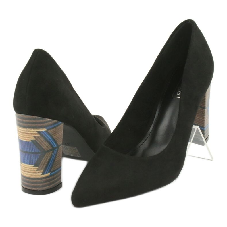 Semišové lodičky Filippo 1103 černé černá 4