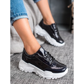 Marquiz Sportovní obuv s flitry černá 1