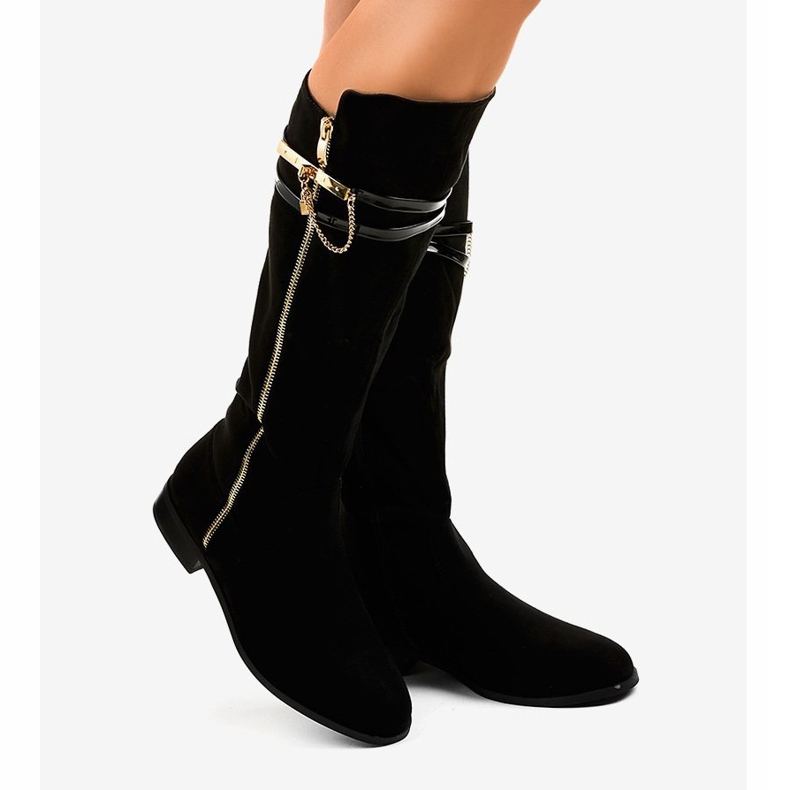 Černé teplé boty 7570-PG černá 2