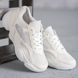 SHELOVET Textilní sportovní obuv bílý 2