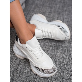 SHELOVET Snake Print Trainers bílý vícebarevný 1