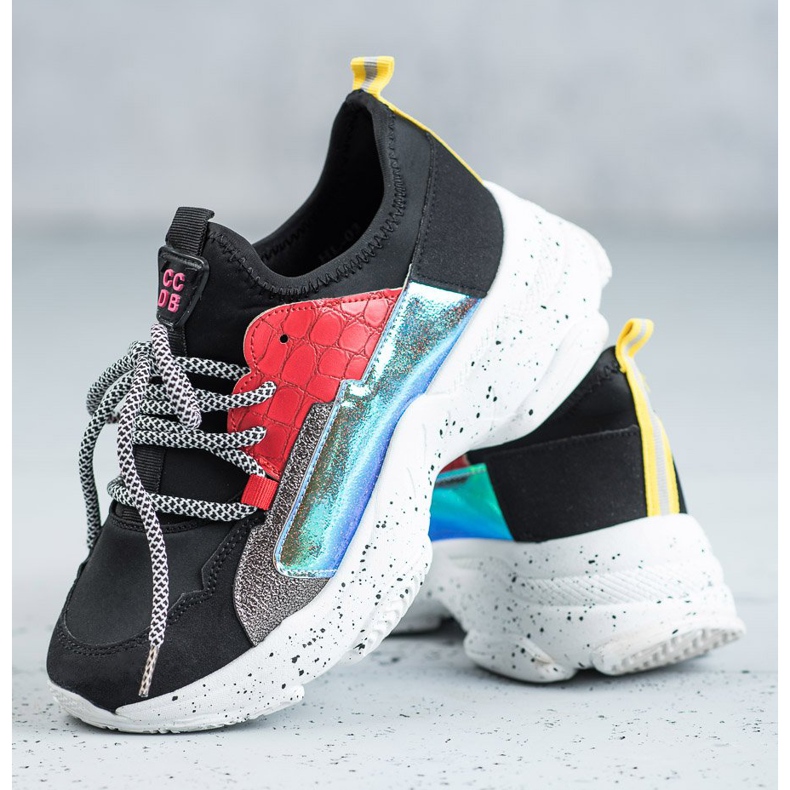 SHELOVET Nazouvací tenisky černá vícebarevný 1