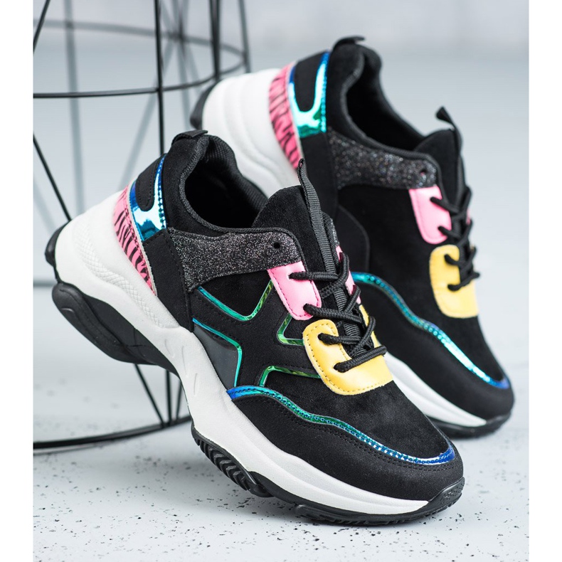 SHELOVET Módní sportovní obuv černá 1