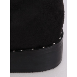 Černé semišové boty QT04P Black černá 2 Černé semišové boty QT04P Black černá 2