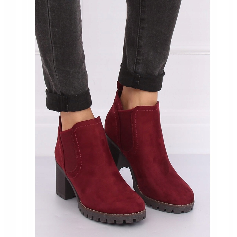 Boty Maroon 8B879 Wine Jodhpur červený 2