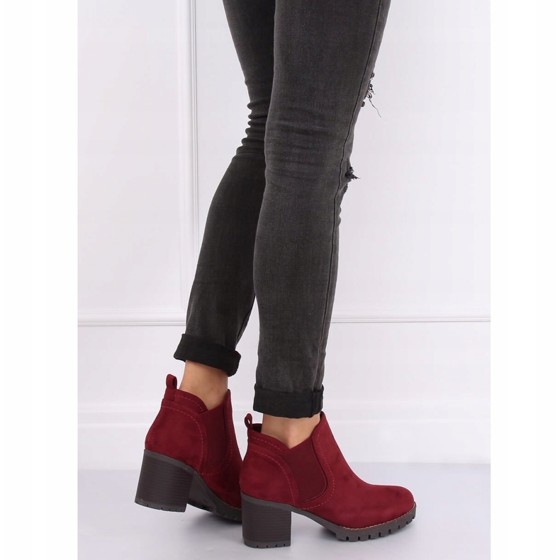 Boty Maroon 8B879 Wine Jodhpur červený 1