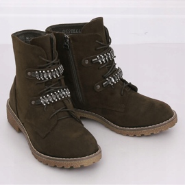 Zelené šněrovací boty H8-118 zelené zelený 1