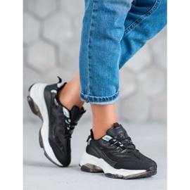 Kayla Snake Print svázané tenisky černý 1