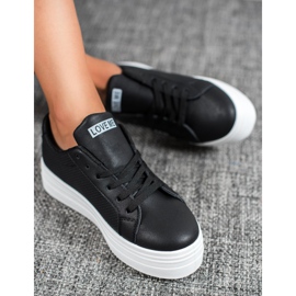 SHELOVET Černé Boty Na Platformě černý 1