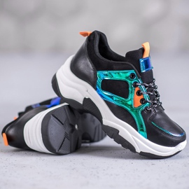 SHELOVET Sportovní obuv s efektem holo černá 1