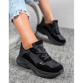 SHELOVET Černé sportovní boty černá 2