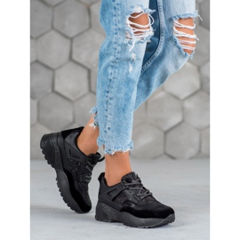 SHELOVET Černé tenisky Moro černá 1