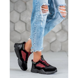 Muto Lesklé sportovní boty černý 1