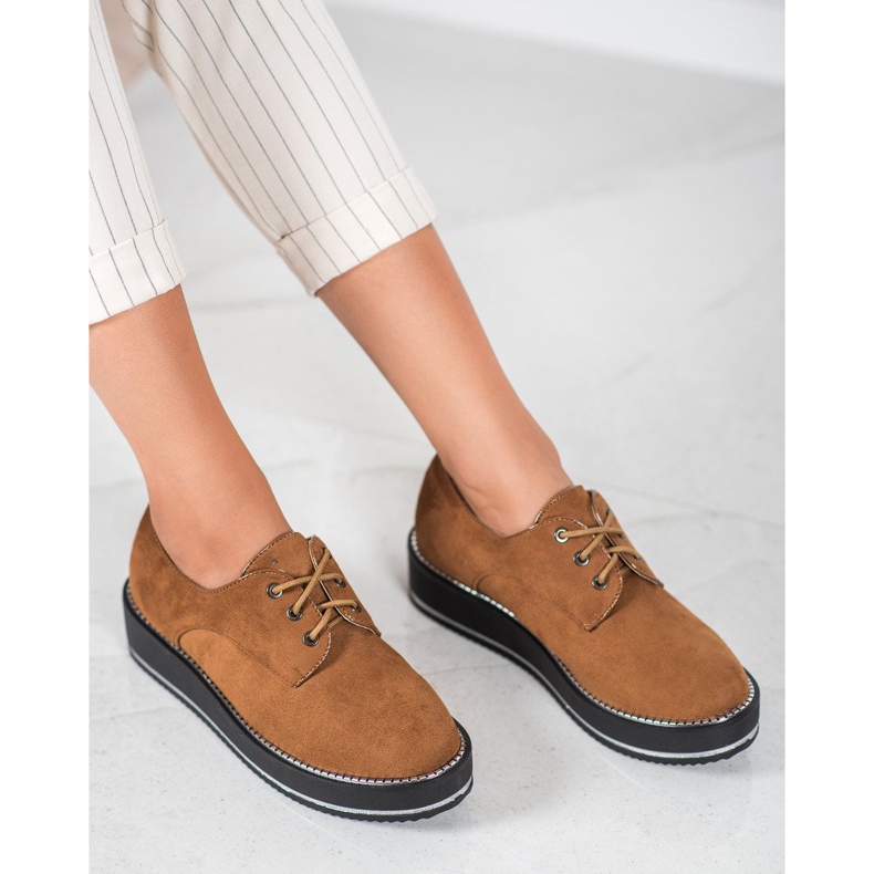 Forever Folie Boty na platformě hnědý 1