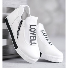 SHELOVET Miluji sportovní obuv bílý 4