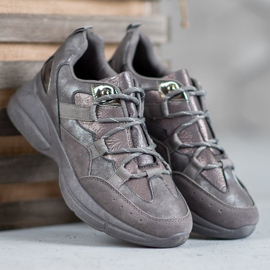 Muto Sportovní obuv se třpytkami šedá 2