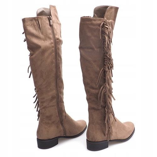 Teplé semišové boty Boho B13H Khaki vícebarevný zelený 1