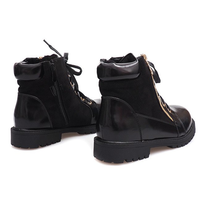 Boty Šněrovací boty 1551 Black černá 2