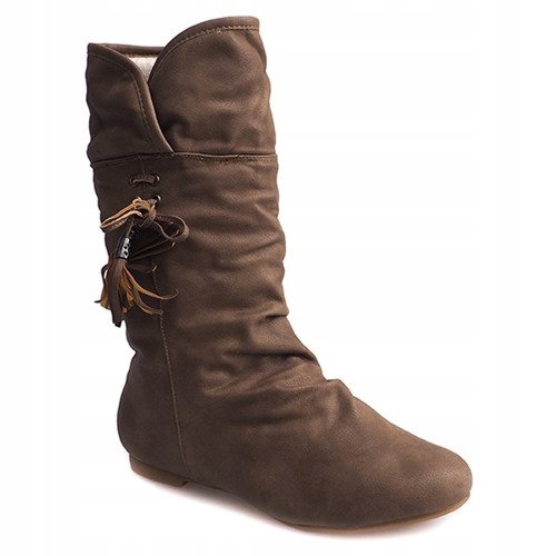 Teplé boty Boty Saszki XQ38 Khaki zelená 2