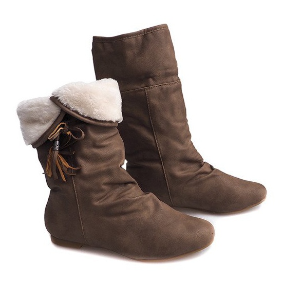 Teplé boty Boty Saszki XQ38 Khaki zelená 1