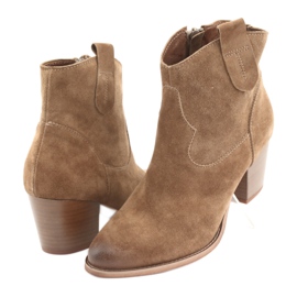 Kovbojské boty Anabelle 1466 Camel semiš hnědý 3