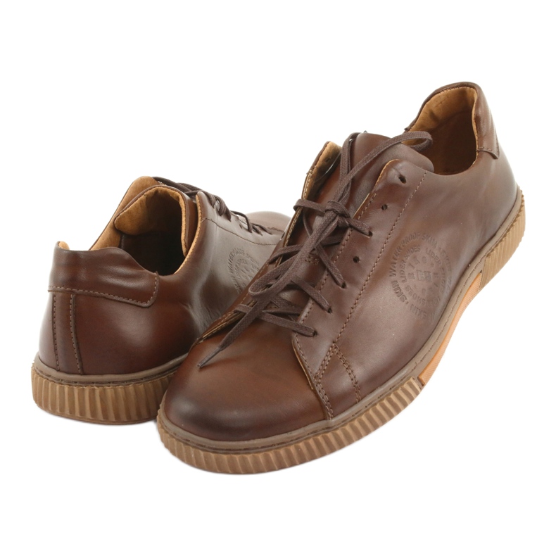 Riko Sports Leather Shoes 893 Brown hnědý 3