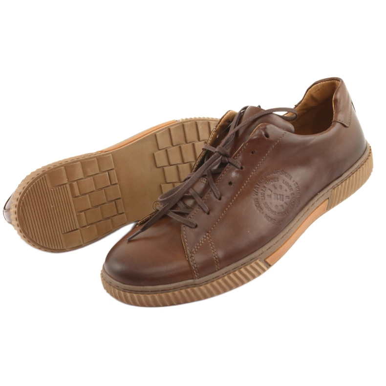 Riko Sports Leather Shoes 893 Brown hnědý 4