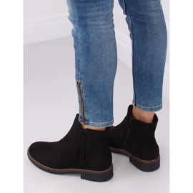 Černé kozačky Jodhpur s třásněmi 8B907 Black černý 1