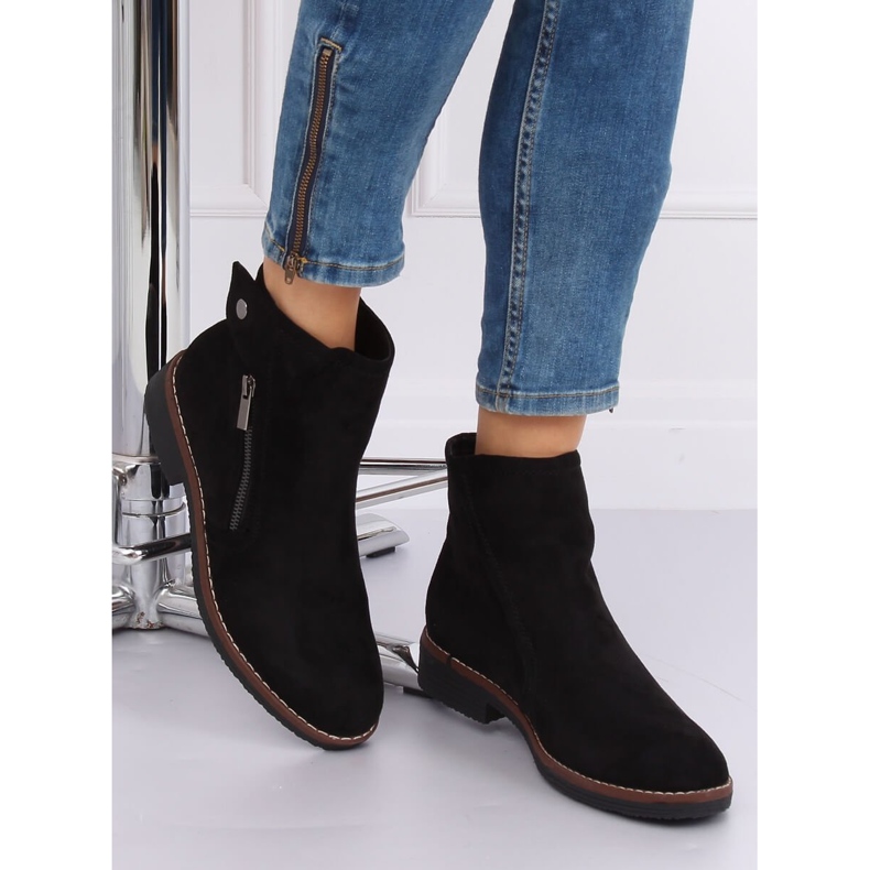 Dámské černé boty Jodhpur 8B908 Black černý 1