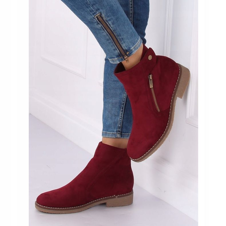 Boty Maroon 8B908 Wine Jodhpur červený 1