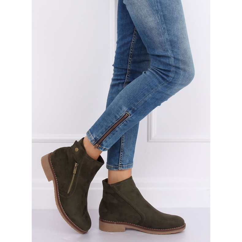 Zelené boty Jodhpur pro ženy 8B908 Green zelený 2
