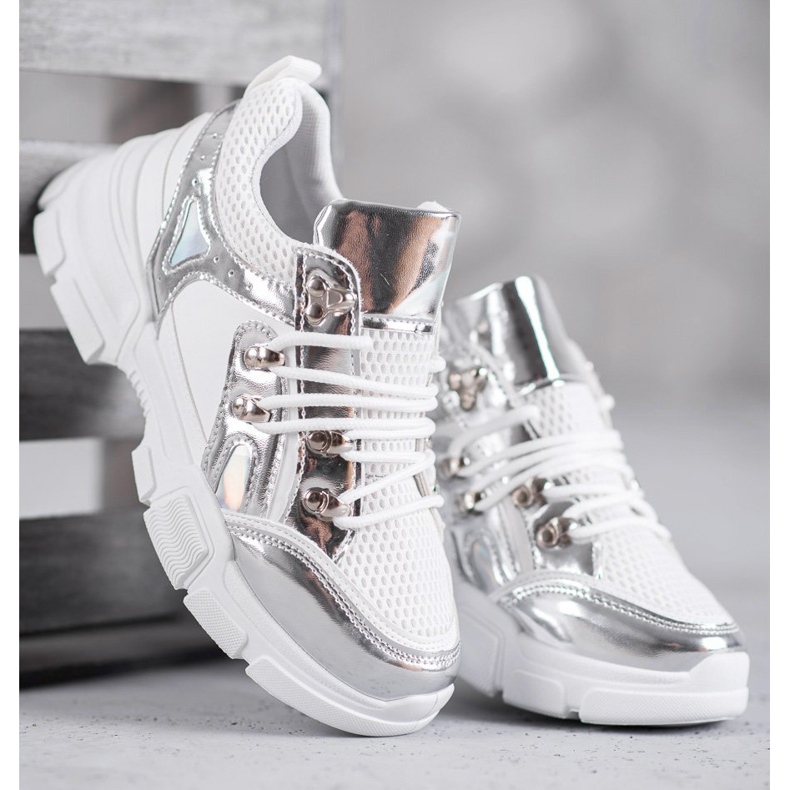 SHELOVET Pohodlná sportovní obuv bílý šedá 2