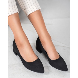 Seastar Lodičky na plochém podpatku černá 1 Seastar Lodičky na plochém podpatku černá 1