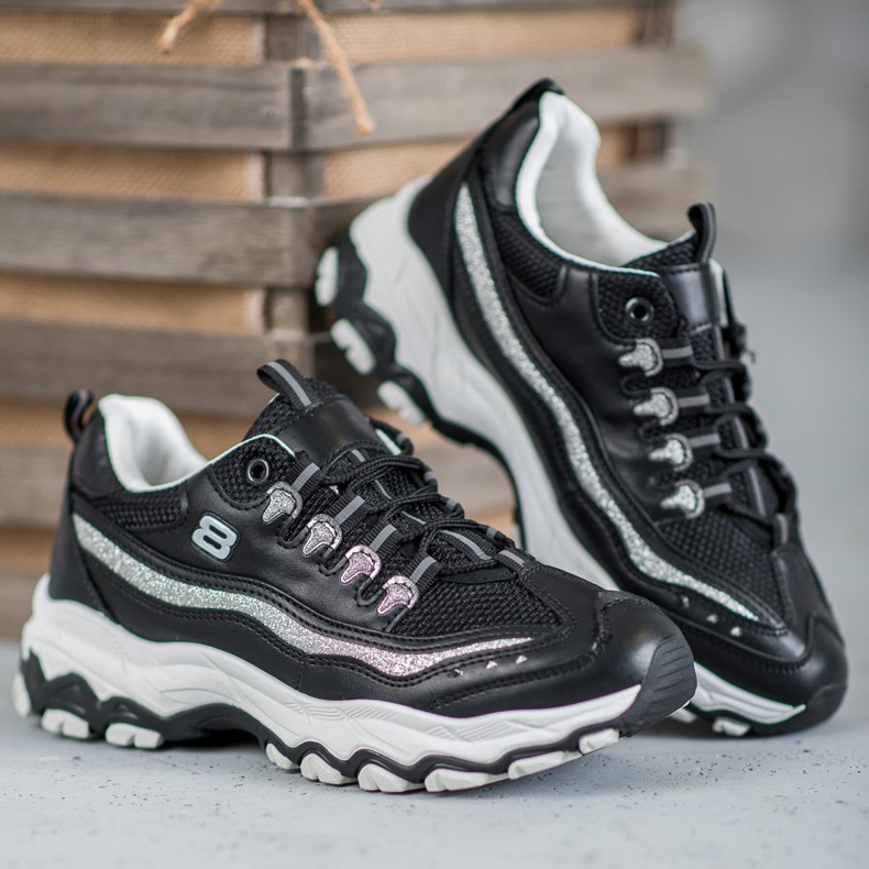 Yes Mile Tenisky se třpytkami černý 2