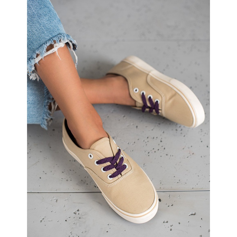 SHELOVET Pohodlné tenisky hnědý 1