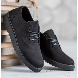 SHELOVET Semišové boty černý 2